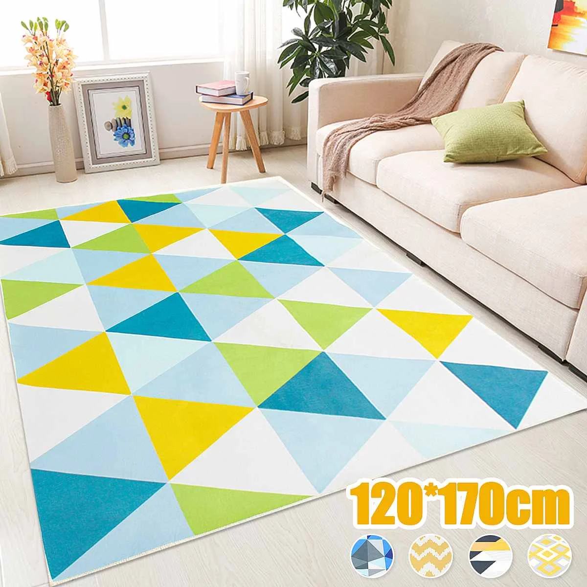 

120x170cm Carpet for Living Room Decor Nordic Style 3D Printed Bedroom Home Sofa Rug Table Yoga Mat Bathroom Non-slip Carpet Mat