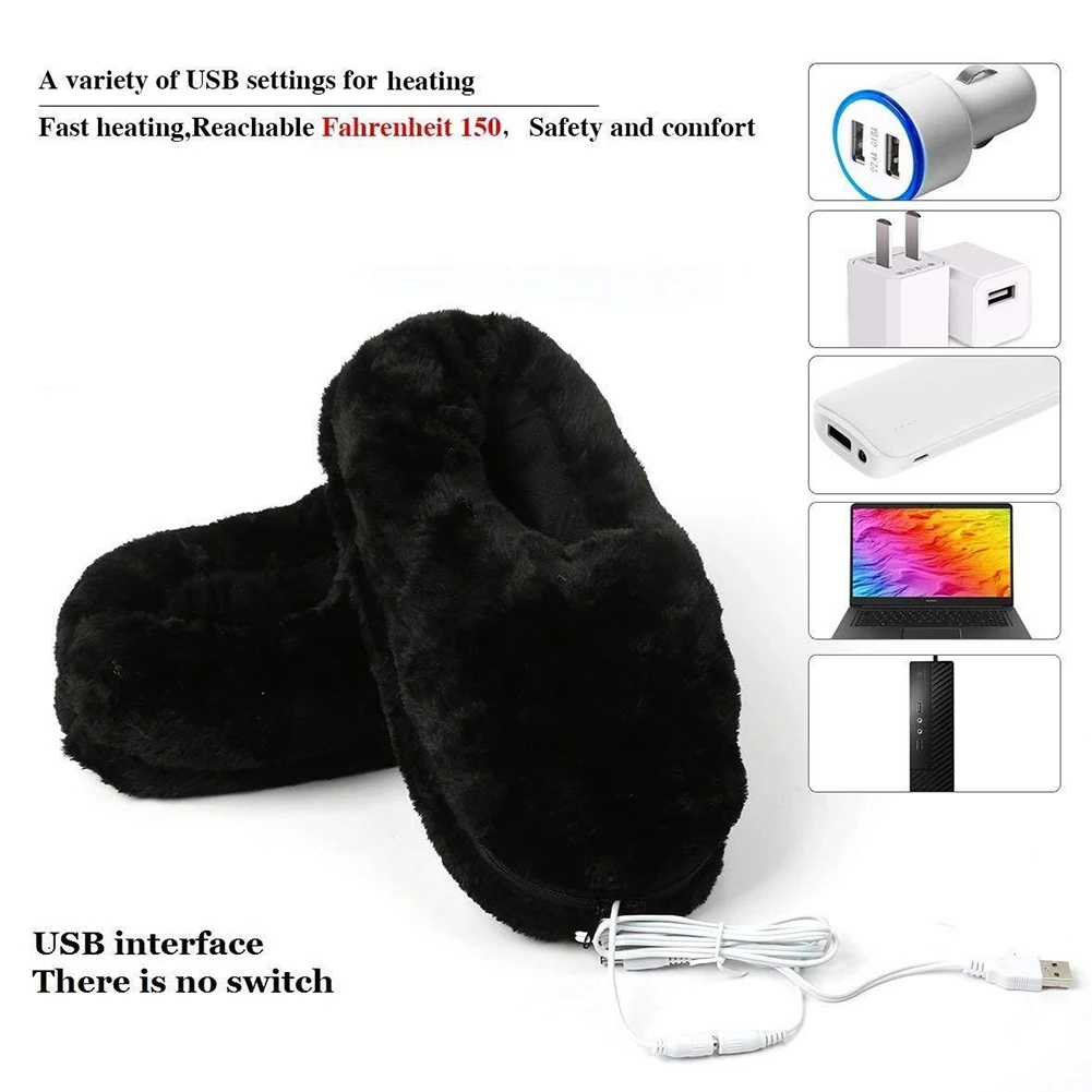 

Hot New Soft Portable Winter Practical Feet Warmer Cold Relief Home Gift Pad USB Electric Heating Shoes Reliable Heated Slipper