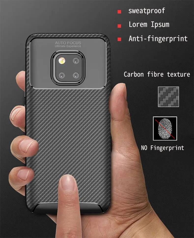 Для huawei mate 20 mate 20 Pro Чехол из углеродного волокна в полоску из ТПУ для huawei mate 20 Lite mate 20X пыленепроницаемый мягкий чехол