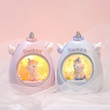 Большой Размеры Единорог светодиодный Новинка светильник для детей Детские ночники детская игрушка в виде животного Украшения в спальню светильник в подарок на день рождения