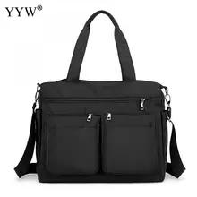 Женская Большая вместительная хозяйственная сумка для путешествий водонепроницаемые сумки повседневные сумки Легкие нейлоновые сумки с двумя карманами