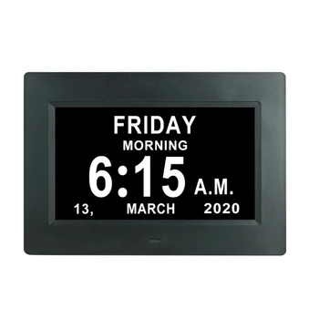 

LCD Digital Picture Photo Slideshow Album Frame Music Video Player Alarm Clock With Desktop Stand Bracket for Christmas Home Of