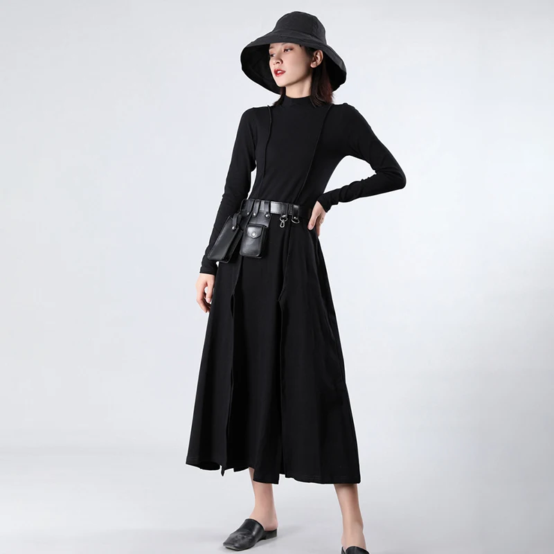 TWOTWINSTYLE летнее однотонное женское платье со стоячим воротником с длинными
