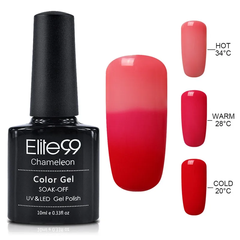Elite99 10 мл термальный гель для изменения цвета лака для ногтей изменение температуры Цвет УФ-Гель-лак отмачиваемый лак для ногтей - Цвет: 4225