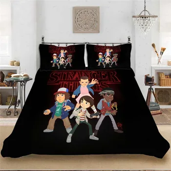 

Fashion Stranger Things Bedding set Bedclothes Include 3pcs King-Full Size Duvet Cover Pillowcase Print Home Textile Bed Linens