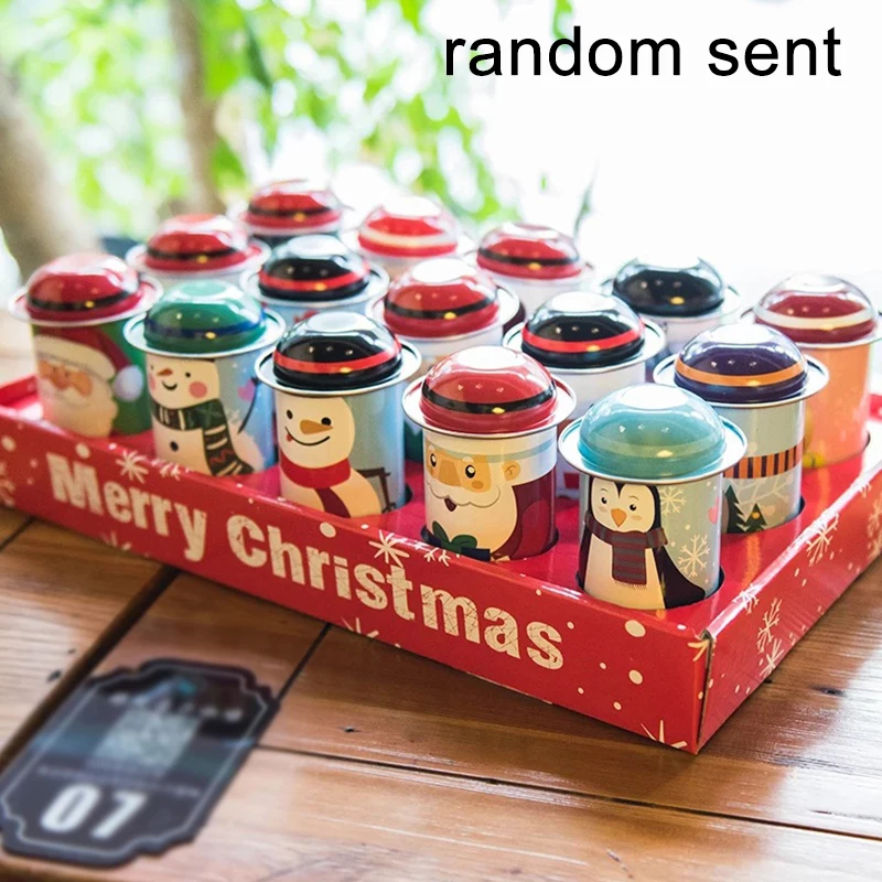 Christmas Candy Box Santa claus Cartoon Tinplate Square Storage Children Wedding