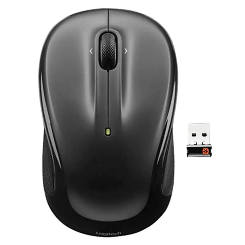 Беспроводная USB мышь с 3 кнопками для компьютера 1000 dpi 2,4 GHz Unifying Receiver эргономичная оптическая мышь для ноутбука и офиса - Цвет: Черный