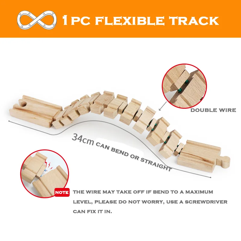 All Kinds Wooden Railway Train Track Accessories Beech Wooden Tracks Fit For Biro All Brands Wood Tracks Train Toys For Kids 4
