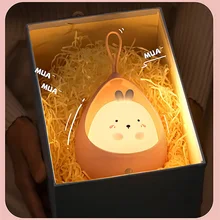 

Soft Cute Little Milk Cats Silicone Lamp Hanging Wardrobe Desktop Bathroom Night Light Feeding Lamps USB Charging Lights Home