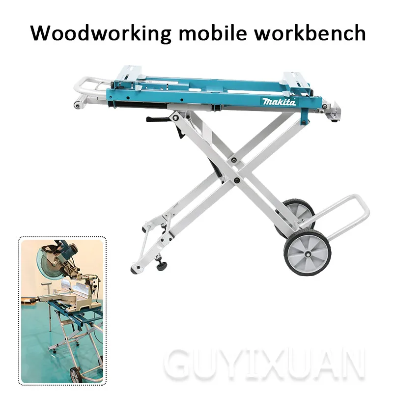 

Industrial miter saw extension moving bracket Movable Woodworking pallet Workbench Lightweight height adjustable