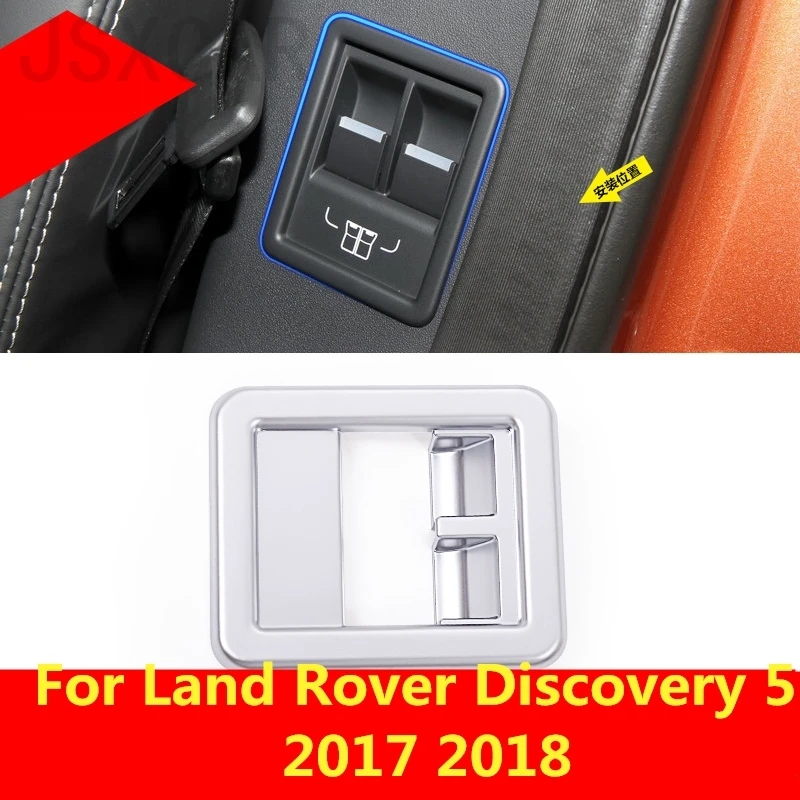 ABS Chrome Second row of seats down button Interior decoration Auto Accessories For Land Rover Discovery 5 2017 2018 | Автомобили и