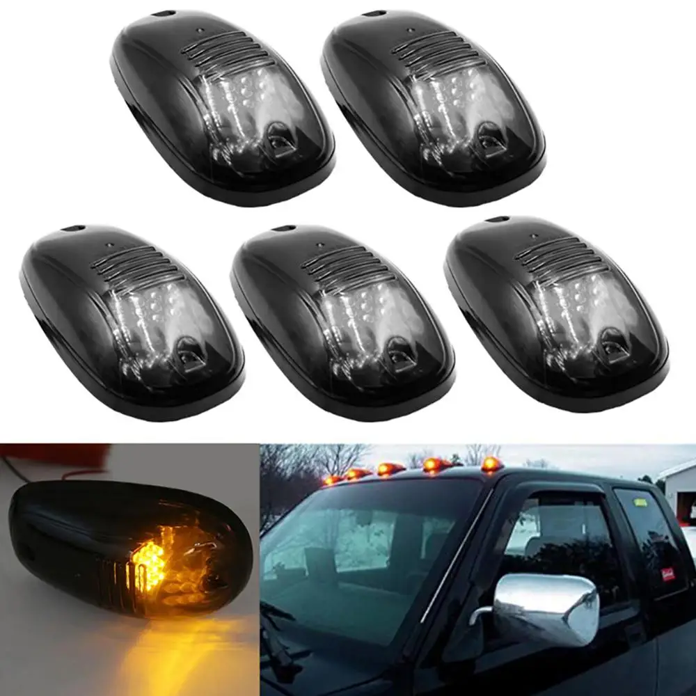

Lighting 5pcs 9LED Car headlights lights Smoked Cab Roof Marker Lights Amber For Dodge Ram 2500 3500 4500 2003-2016 Car lights