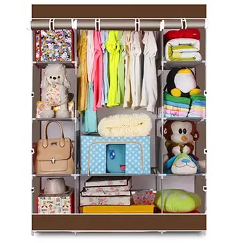 

Simple 4-Layer 10 Lattices Non-Woven Fabric Wardrobe Home Storage Organizer