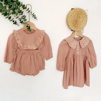 

Baby Girl Clothes Sets Autumn Cute Blouse +Shorts Vintage Cotton Long Sleeve Pink Dress for 0-5T Girls Baby Girl Clothes Set