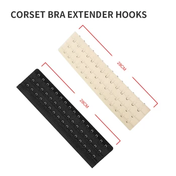 

Burvogue Women 28CM Waist Trainner Corset Longline 3 Hooks Strap Shaper Extenders Waist Control Corset and Bustier