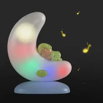 

LED Night Light Cute Kid Room Gift Music Playing Timing Function Mini Children Toy Bluetooth Connection Crescent Baby Sleeping