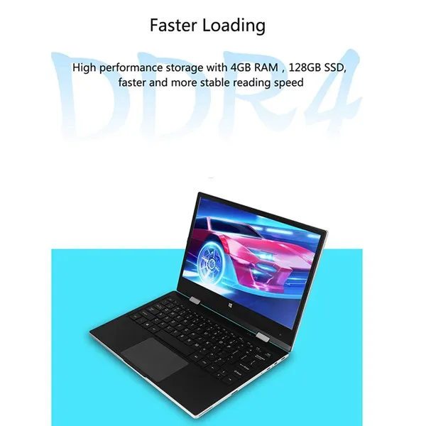 Jumper Ezbook X1 ноутбук 11,6 дюймов Fhd Ips сенсорный экран 360 градусов вращающийся ультрабук 4 Гб+ 128 ГБ 2,4 г/5 ГГц Wifi ноутбук