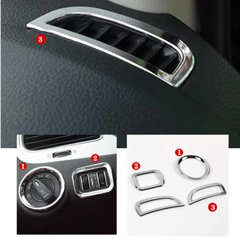 

ABS Chrome 4pcs Air Conditioning Vent & Console Dashboard Switch Cover Trim fit for dodge journey fiat freemont 2011-2014