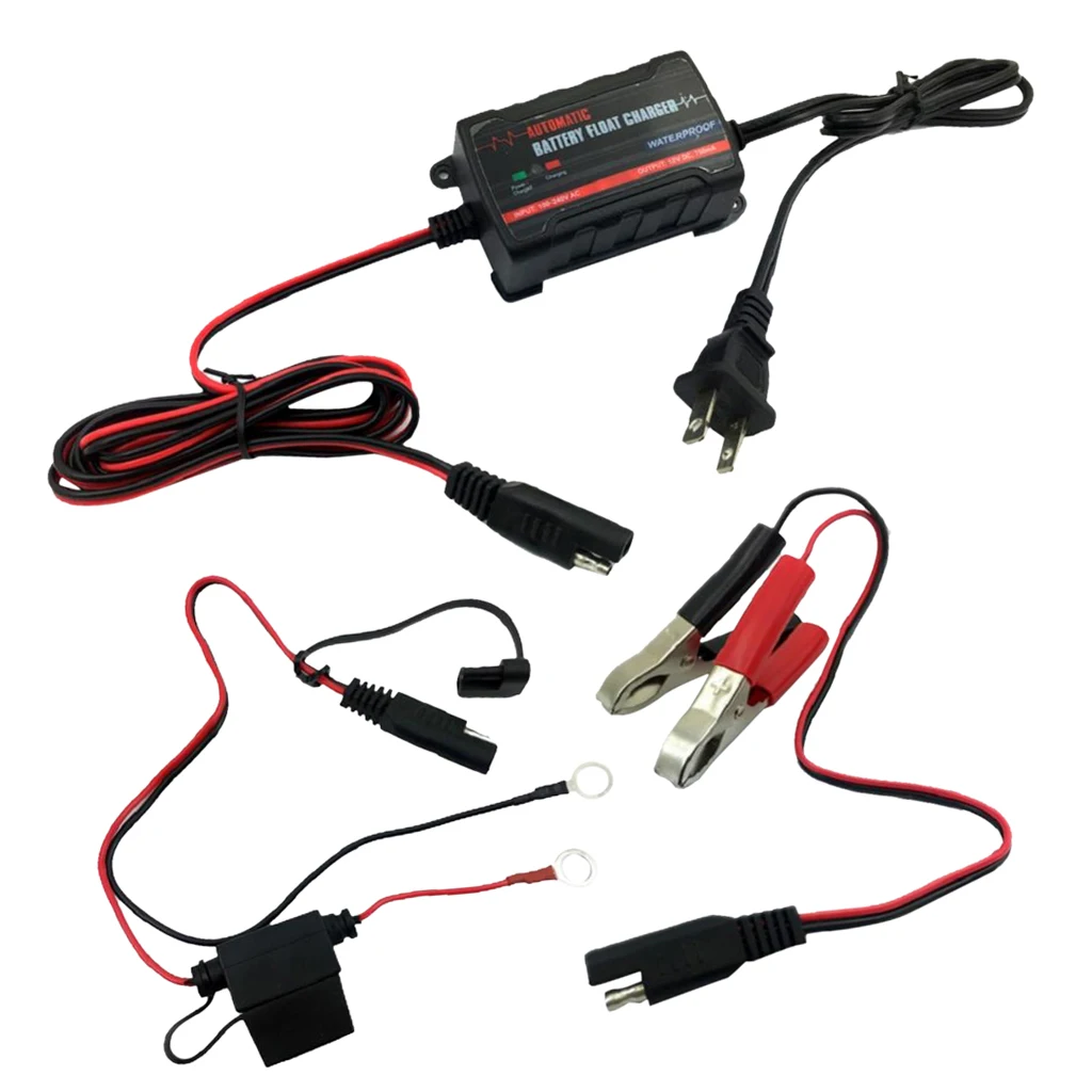 Motorcycle Car Boat Marine RV Electric Maintainer Battery Charger 6V 12V US