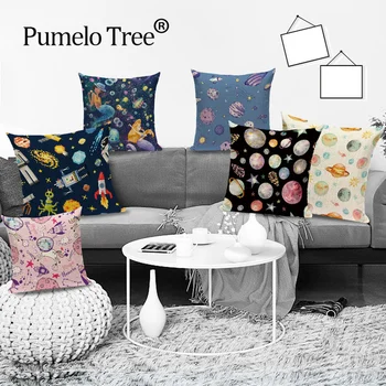 

Cartoon Game Cushion Covers Starry Sky Animal Cushion Cover Mermaid Marine Decorative Pillow Cases Pillow Case Cover Kissenbezug