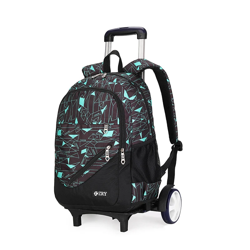 Модные детские школьные рюкзаки 2/6/большие колеса Съемная колесная школьная сумка-тележка Детский рюкзак книжная сумка - Цвет: big wheels Blue