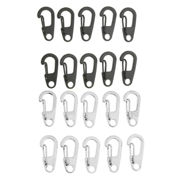 

20Pcs Outdoor Camping Lightweight Mini Carabiners Snap Spring Clip Hook 26mm for Outdoor Backpacking Camping Hiking Cycling