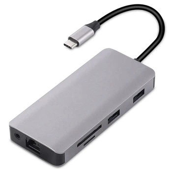 

Type-C Hub Docking Station 9-In-1 Multi-Function HUB HDMI Converter
