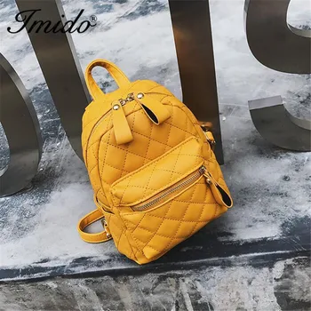 

Design Mini Backpack Women Diamond Embroidery Thread PU Leather Backpacks for Girls Small Back Pack Ladies Casual Daypack 2020