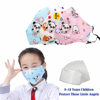 

Cute Mascarillas PM2.5 Washable Mouth Mask for Face Kid Children Masks Anti-Dust Haze Face Masks With Filters Muffle Respirator