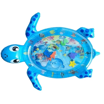 

Inflatable Baby Water Mat Leakproof Early Development Home Foldable Patted Pad Support Activity Center PVC Funny Sensory Unisex