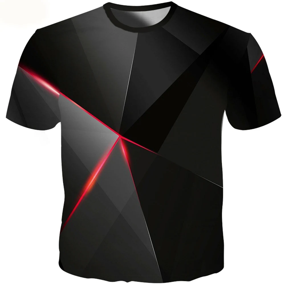 

Plus Size 4XL Male 3d t shirt Fashion Summer Tee Shirt Tops Fashion Cool geometry Pyramid diamond 3d Hip Hop t shirts