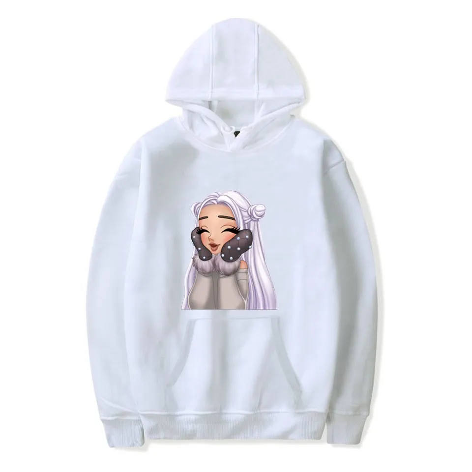 Ariana Толстовка "Гранде" Толстовка Опасная Женщина Тур хип хоп толстовка с капюшоном женская одежда Harajuku толстовки для девочек - Цвет: White3
