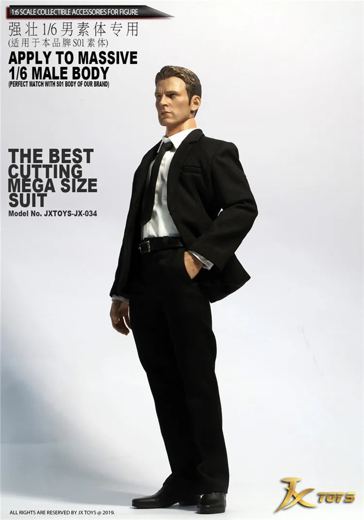 

JXTOYS-034 1:6 Scale Male Figure Accessory Gentlemen's Suit Clothes for Strong JXS01 Body