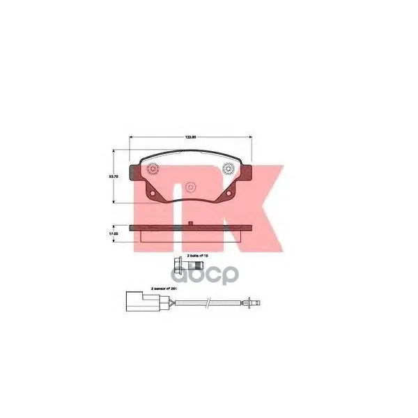 Колодки Тормозные Ford Transit 06- Задние С Датчиком Nk 222565 Nk арт. 222565
