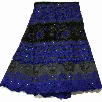 

Pretty cord lace textile African water soluble lace farbic for sewing dress ZQW815yards/lot)