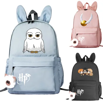 

New Kawaii Hogwarts Owl Printed Koream Small Backpacks For Girls Kids School bags Bookbags Women Cute Mini Bagpack Packsack