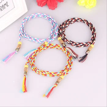 

Fashion Mix Color Waist Belt Women Belt for Dress Vintage Braided Belt with Tassels Ceinture Femme Clothes Knitted Adult 945936