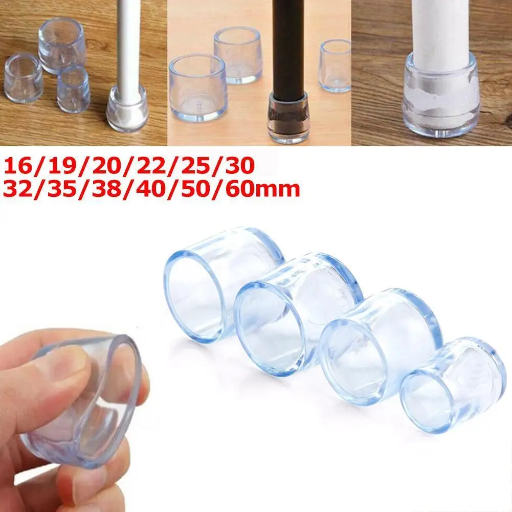 

Clear Table Chair Leg Cap Furniture Table Feet Cover Cover Anti-noise Protection Protector Silicon Caps Cap Furniture End F W3W1