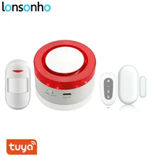 Lonsonho Wi-Fi умная сигнализация с системой безопасности беспроводная домашняя система сигнализации Smart Life Tuya App