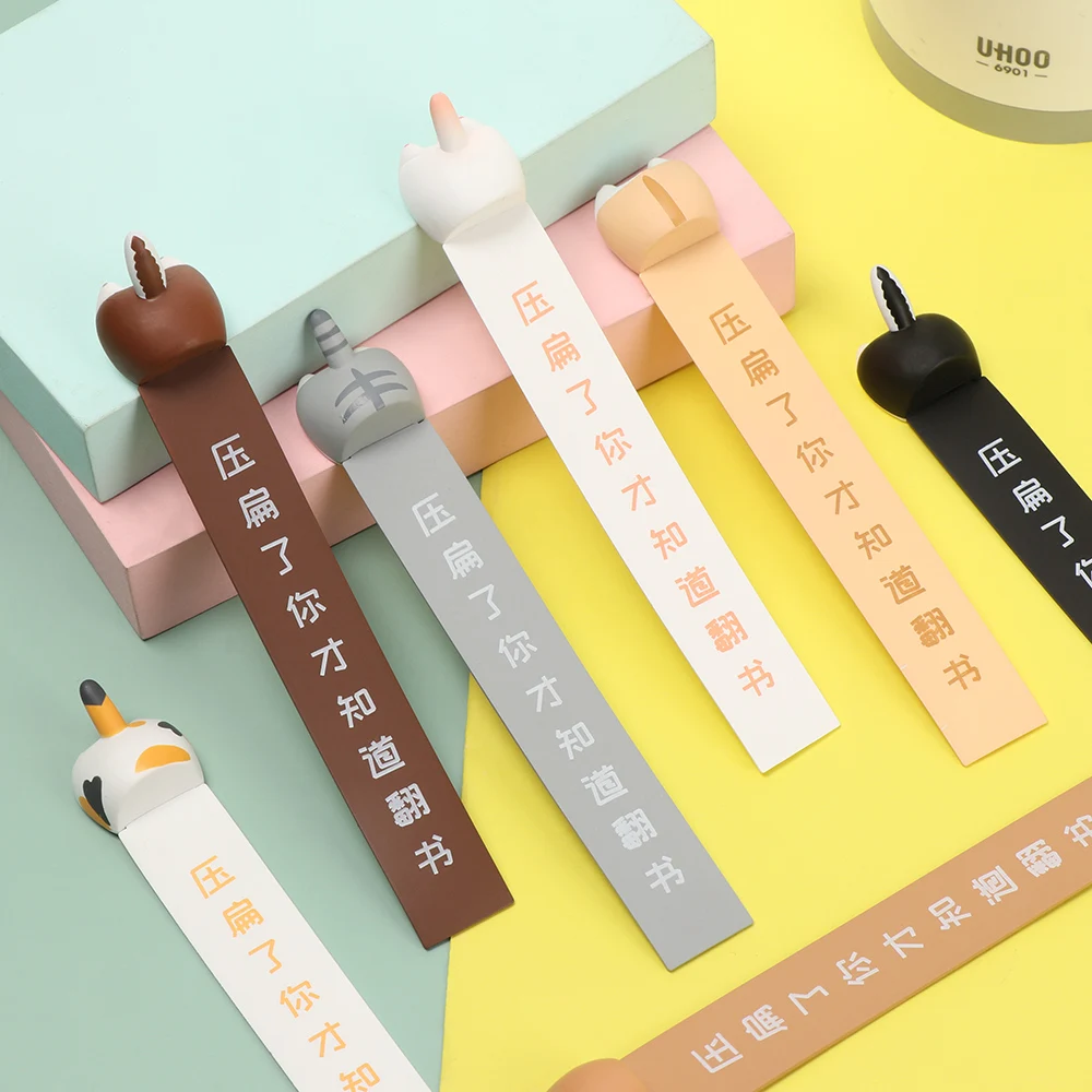 3D Creative Cartoon Animal Ass Bookmark Novelty Dog Cat Ass PVC Bookmarks Children Reading School Stationery Kids Funny Gift 1PC animal bookmark bookmarks stationery supplies