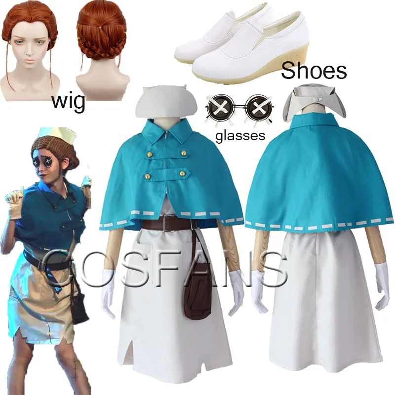 Adult Identity V Costume Emily Dyer Cosplay High Quality Anime Women Game Halloween carnival party Wig and shoes |