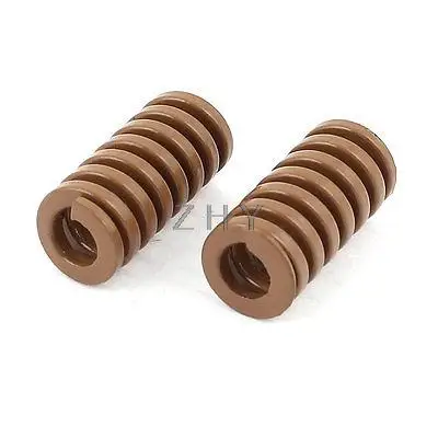 

2Pcs Super Heavy Load Brown Spiral Stamping Compression Die Spring 10x20mm
