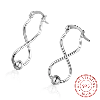 

Geometric Infinity Love Hoop Earrings Minimalist 925 Sterling Silver Hoop Earrings for Women Fine Jewelry Gift for Women