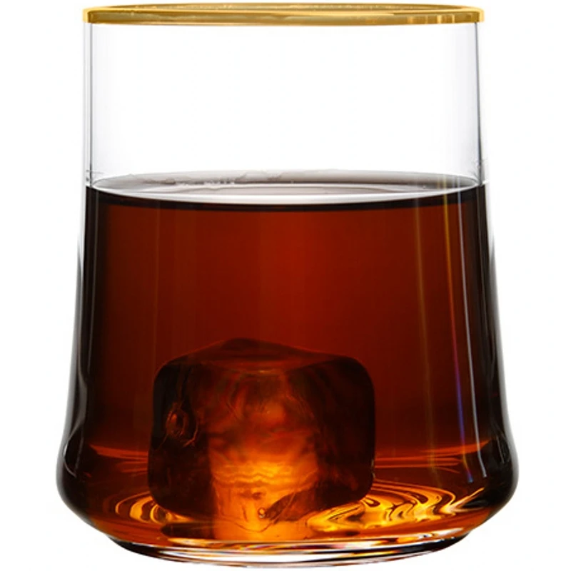 

1 Pc Multi-Colored Crystal Threaded Wine Glass Whiskey Cocktail Short Beer Milk Cup Kitchen Drinkware