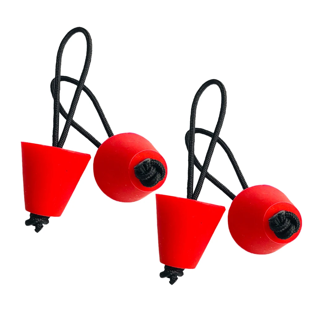 4pcs Universal Kayak Scupper Plugs Canoe Drain Holes Stoppers Black/Blue/Red