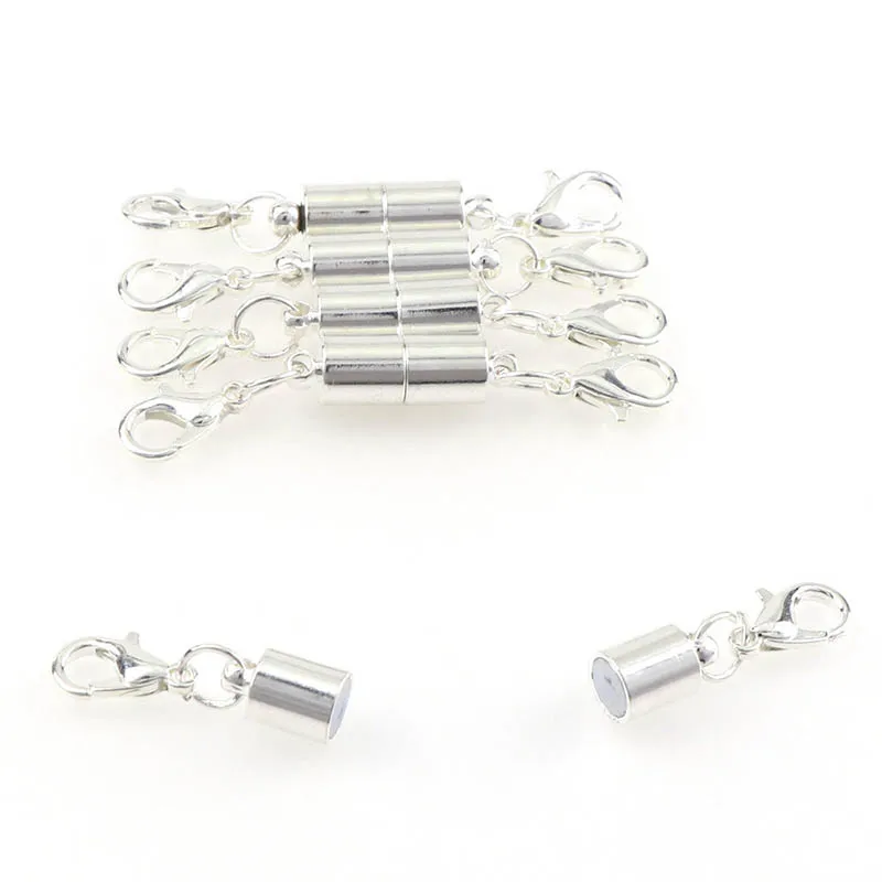 Silver 5 шт. магнитный разъем с застежкой Омаров для DIY ювелирных изделий золотого и серебряного цвета браслет цепь закрытия - Цвет: Silver