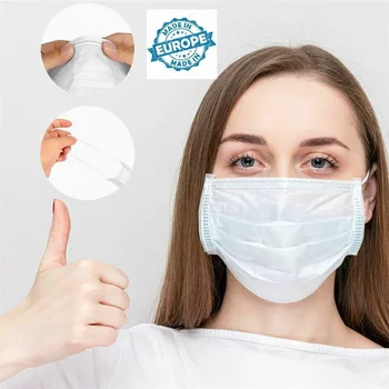 

50PCS 3-Layer Disposable Face Masks Anti-Pollutionm Mask Dust Protection Masks Non-Woven Anti-Dust Masks Elastic Ear Loop