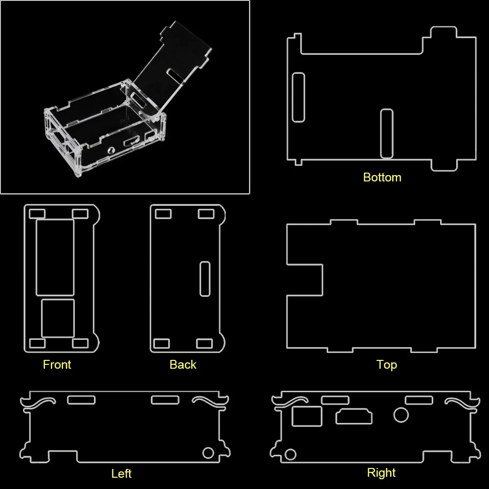 

Acrylic Case Clear Case Transparent Enclosure for Raspberry Pi 3 B(No Raspberry Pi Board )