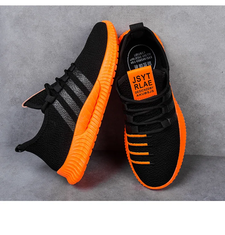 Spring And Summer-MEN'S SHOES 4D Breathable Fly Woven Coconut Shoes Athletic Shoes Lightweight Foot Covering Mesh Casual Sh
