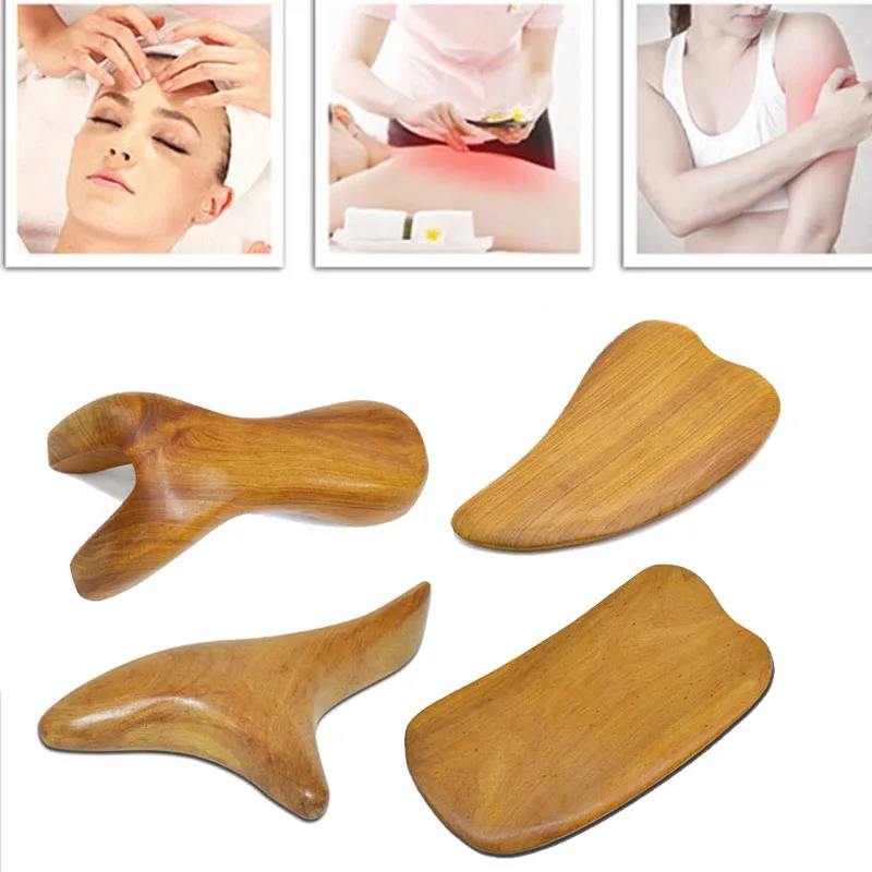 

Natural Fragrant Wood Body Foot Reflexology Gua Sha Massager Roller Therapy Meridians Scrap Lymphatic Drainage Scraping Board
